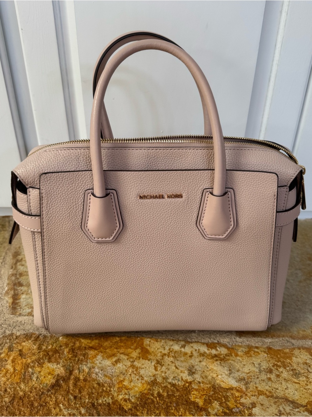 Michael Kors Blush Mercer Medium Satchel/Crossbody Bag EUC